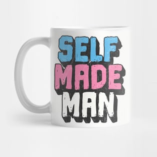 Self Made Trans Man / Trans Pride Retro Design Mug